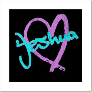 I Love Yeshua Vintage 80's & 90's Blue and Purple Posters and Art